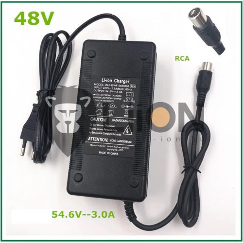 Elektromos kerékpár töltő Li-Ion 48V 3,0A RCA