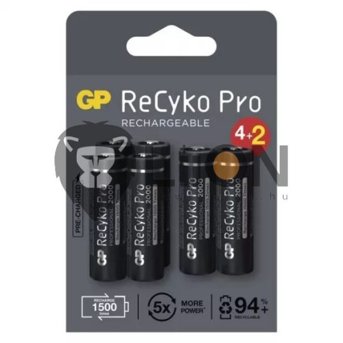 GP ReCykoPro AA 4+2 akku