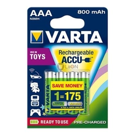 VARTA Ready 2 Use AAA 800 mAh micro akkumulátor 4 db-os