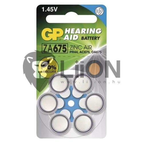 GP ZA675 hallókészülék gombelem