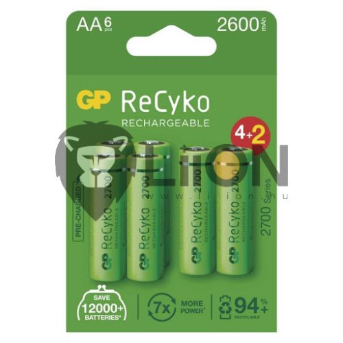 GP Recyko  Series AA 4+2 akku 