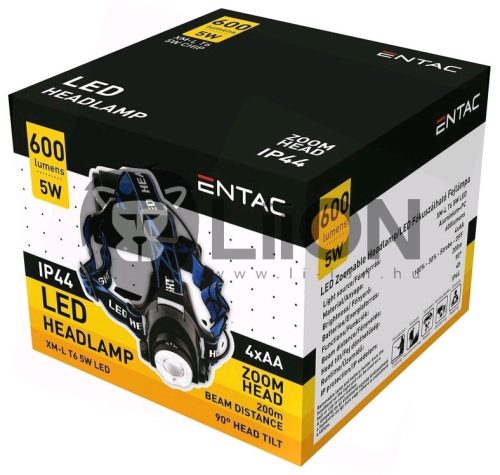 5W LED fókuszálható alumínium fókuszálható fejlámpa ENTAC